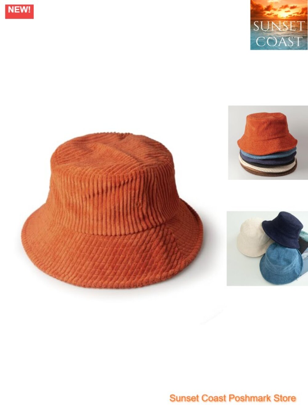 Corduroy Bucket Hat Soft Warm Lightweight Fisherman Cap Outdoor